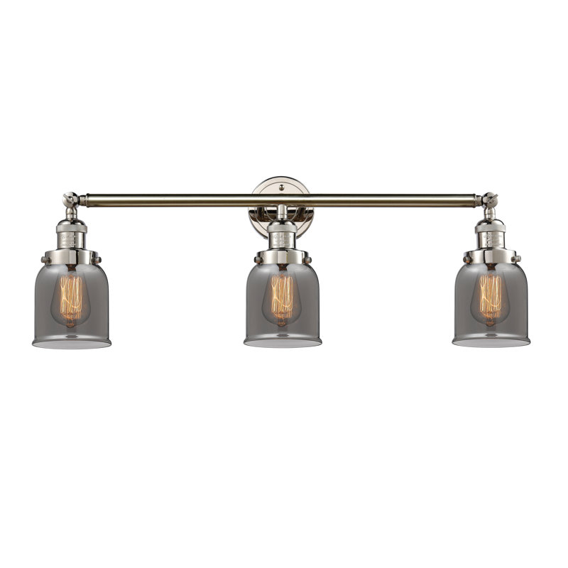 Barre d'éclairage de salle de bain à 3 lumières DEL à intensité variable, Nickel poli
