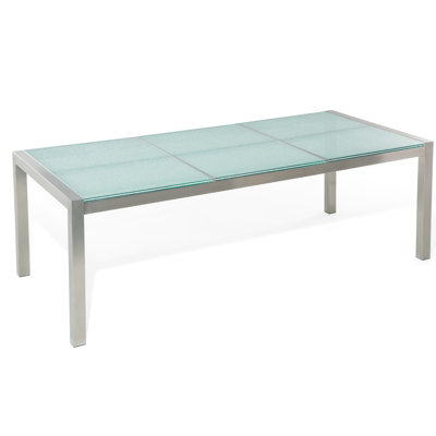 Anabriana Rectangular Metal Outdoor Dining Table , 220cm cm W 100cm cm D