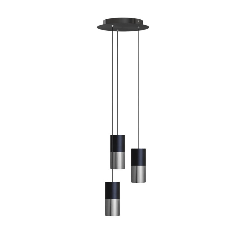Grecia 3 - Light Cluster Pendant, Black/Nickel