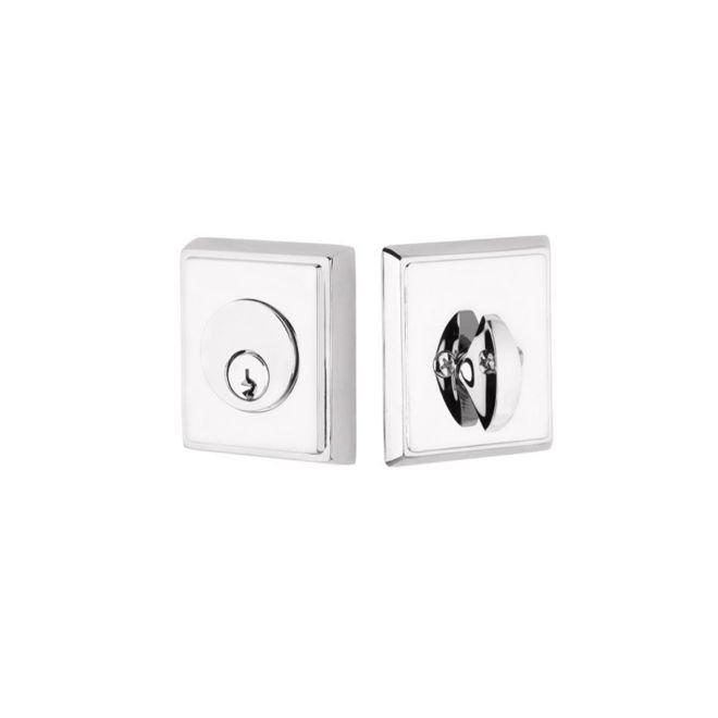 Pêne dormant rectangulaire simple pour porte en étain de 1 3/8 po à 2 1/8 po, Nickel poli