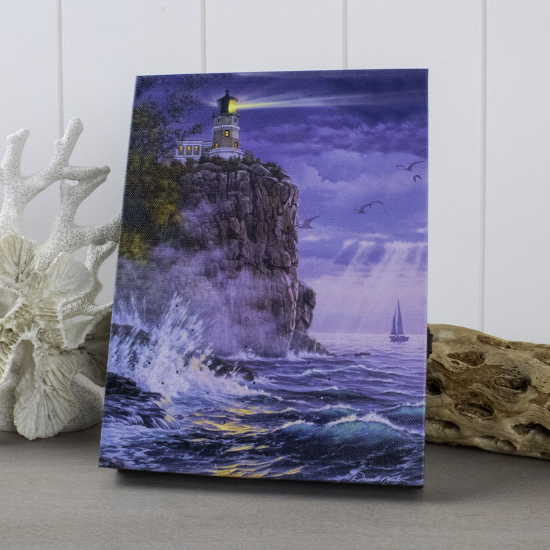 Keeping The Light 8X6 Lighted Tabletop Canvas