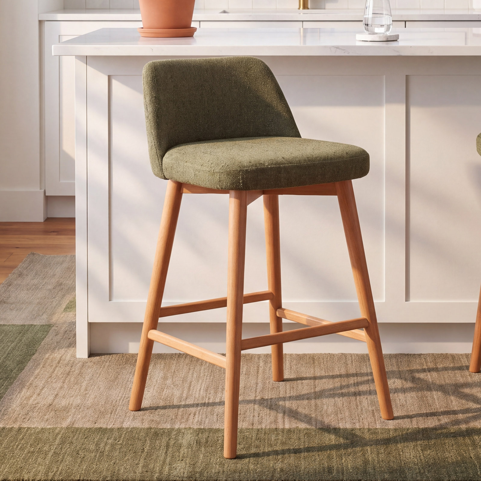 Nikita Bar and Counter Stool, Texan Burnish/Domasco, Counter Stool (25.5" Seat Height)