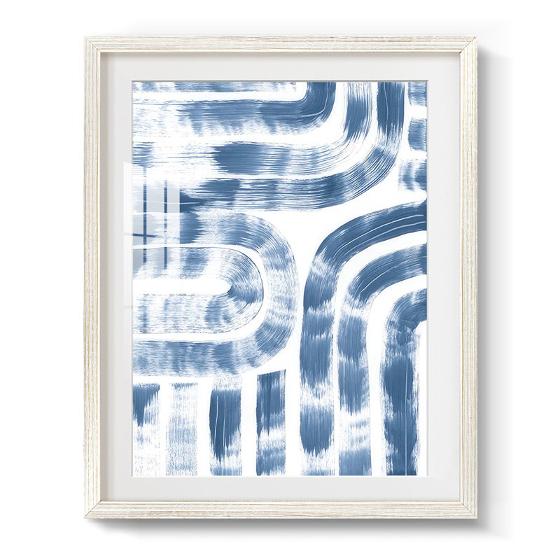 Dye Maze I -Framed Print, 28.5" H x 20.5" W, White