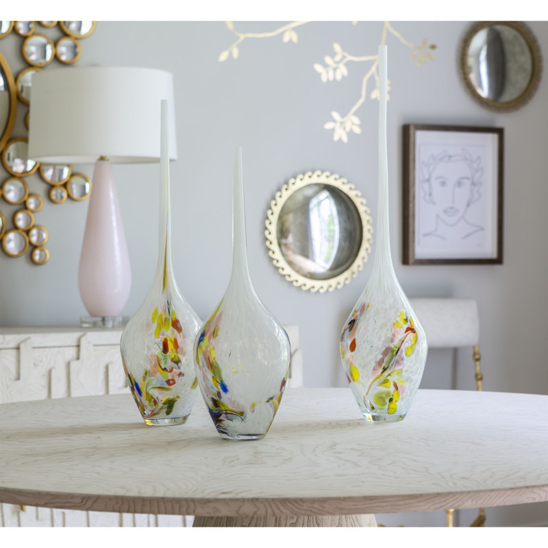 Long Stem Vase-Multicolor-Lg