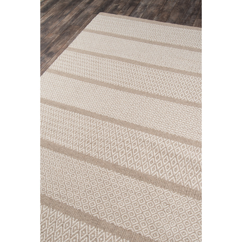 Mesa Wool Area Rug in Beige, Rectangle 2' x 3'