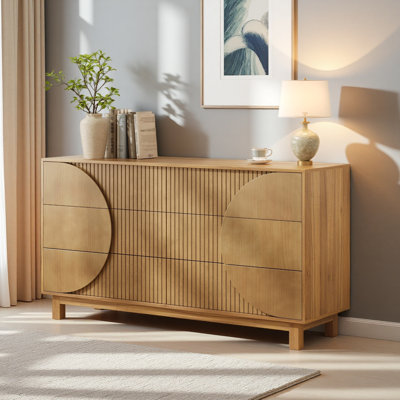 Commode cannelée 6 tiroirs Modern