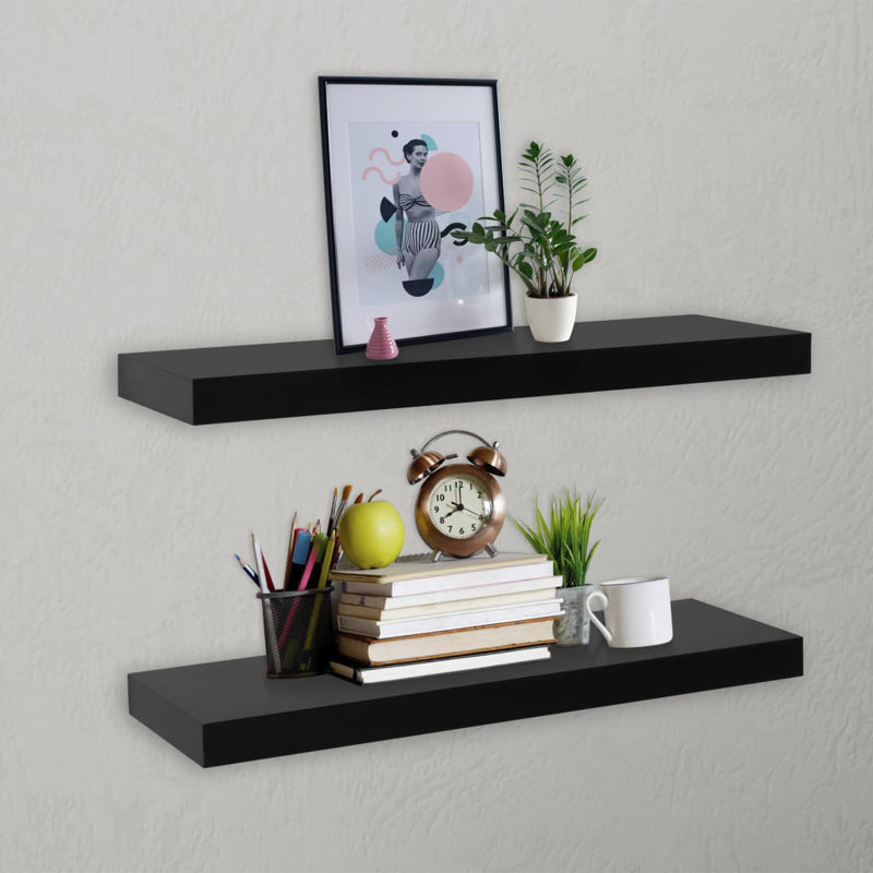 Quintan 2 Piece Floating Shelf, 3.8cm H x 60cm W x 20cm D