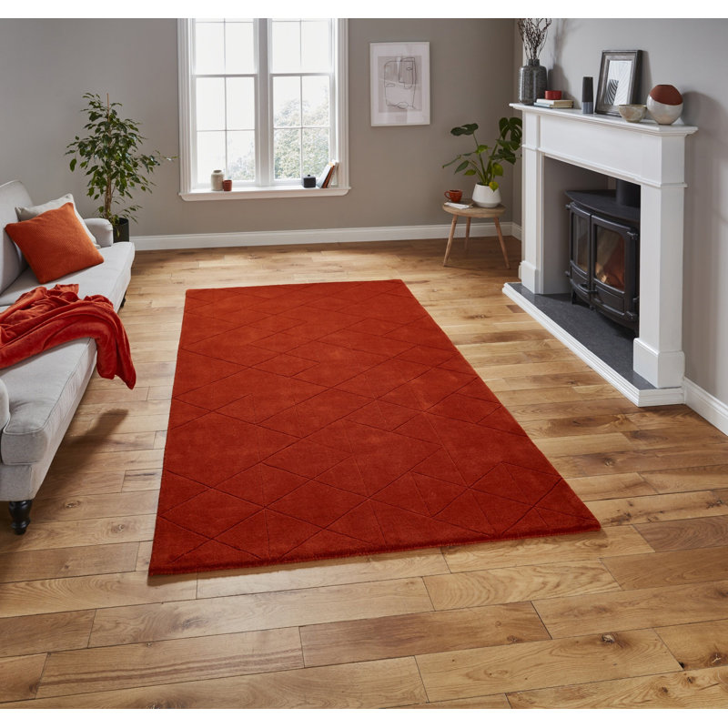 Lachonne area rug Hand Tufted Rectangle Terracotta, Rectangle 120 x 170cm
