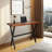 Bar Table, 55.12"L×41.3"H Bar Height Pub Table High Top Rectangular Sofa Console Table Kitchen Dining Coffee Table, For Narrow Space, Living Room, Indoor, Rustic Brown Wood, Industrial Black Metal