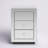 Yolanta 3 - Drawer Nightstand in Silver