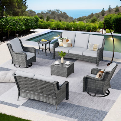 Ilkeston 7 - Person Outdoor Seating Group with Cushions