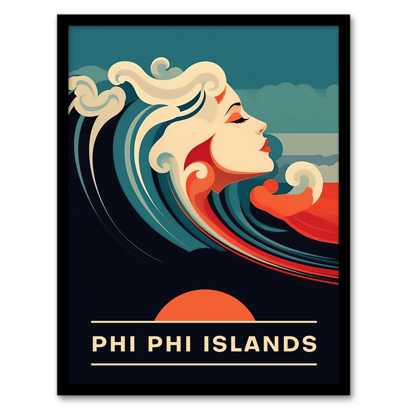Frankel The Seaside Calls Phi Phi Islands Beach Thailand Sunset Waves Sea Siren - Single Picture Frame Print