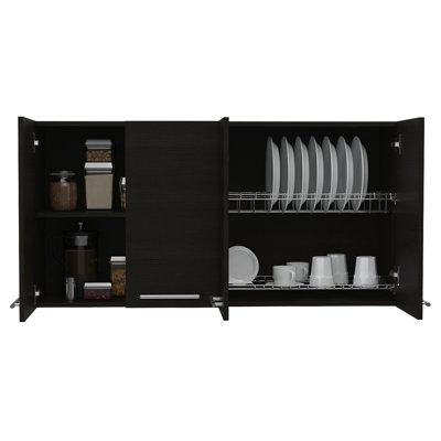 Armoire murale de cuisine avec quatre portes et compartiments de rangement Jewlia