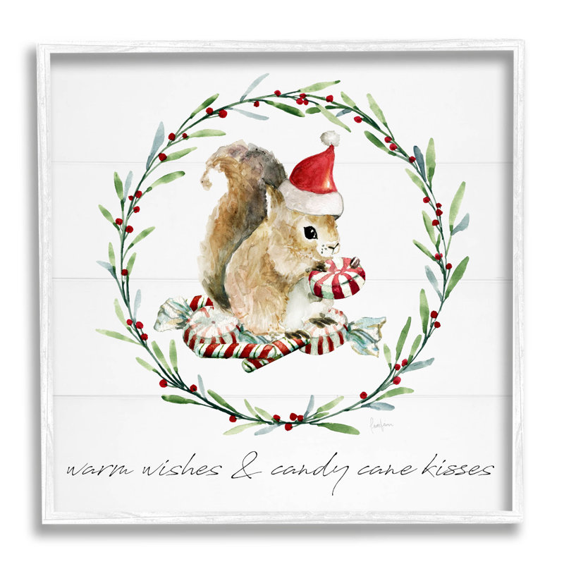 «Warm Wishes and Candy Kisses» par Livi Finn - impression sur bois, H 24 po x l 24 po x P 1,5 po