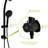 Dual Shower Head Kit, Matte Black, 8 Hand & Adjustable Slide Bar Pair Wall Mounted System, 4.7" Showerhead Kit-127368512