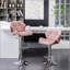 Tabouret de bar pivotant en velours
