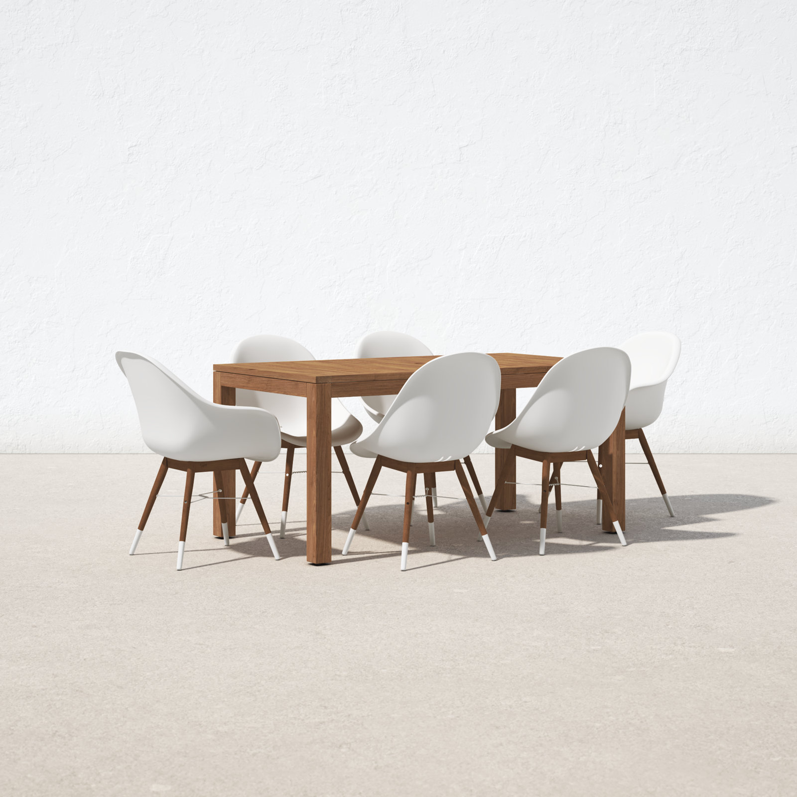 Shick 63" Teak Patio Dining Set