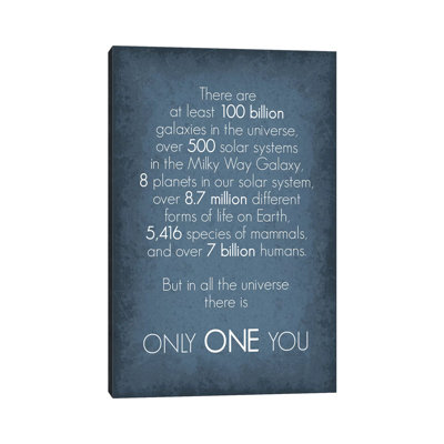 «There Is Only One You», reproduction d'art textuel