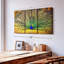 «Blue Peacock Flaunting Wall Art» sur toile-999376958