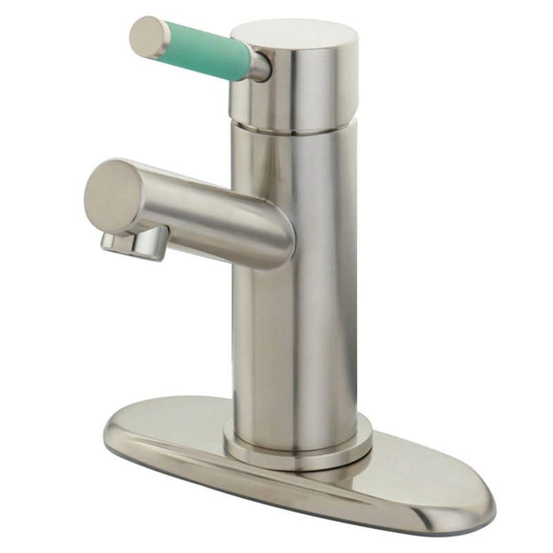 Green Eden Bathroom Faucet with Cover Plate, Brushed Nickel