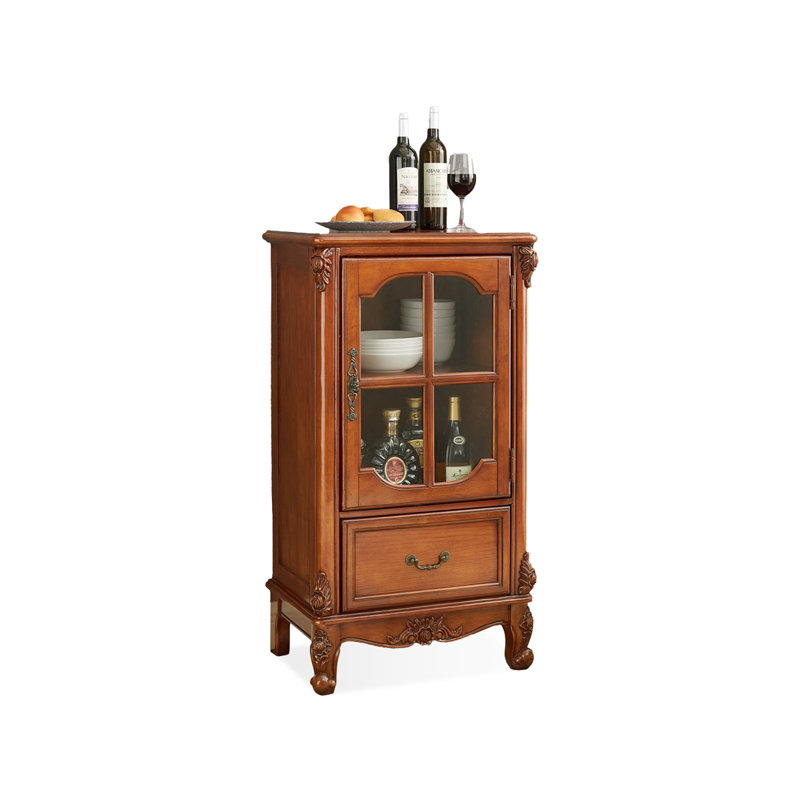 Modern Nut-Brown Solid Wood Sideboard
