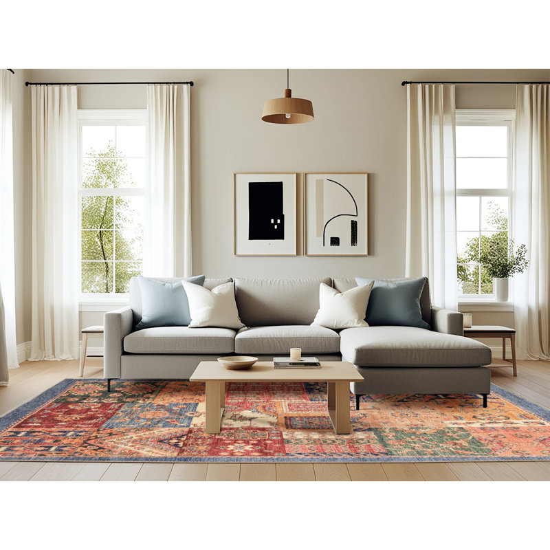 Tapis abstrait moderne 3733ABS3739, Rectangle 6 pi x 9 pi