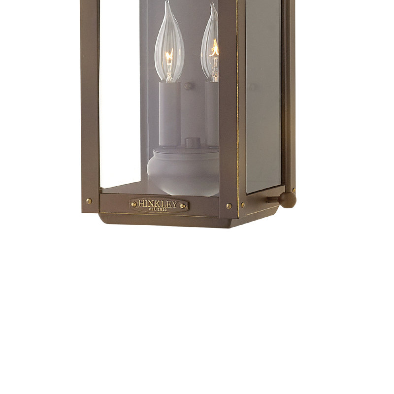 Anchorage 2-Light Outdoor Wall Lantern, Light Oiled Bronze, 17.75" H x 9.25" W x 7.75" D