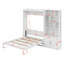 Lit escamotable double avec tablettes