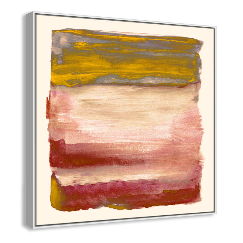 «Yellow Sky I» par Nan, Cadre flottant blanc, H 41,5 po x l 41,5 po