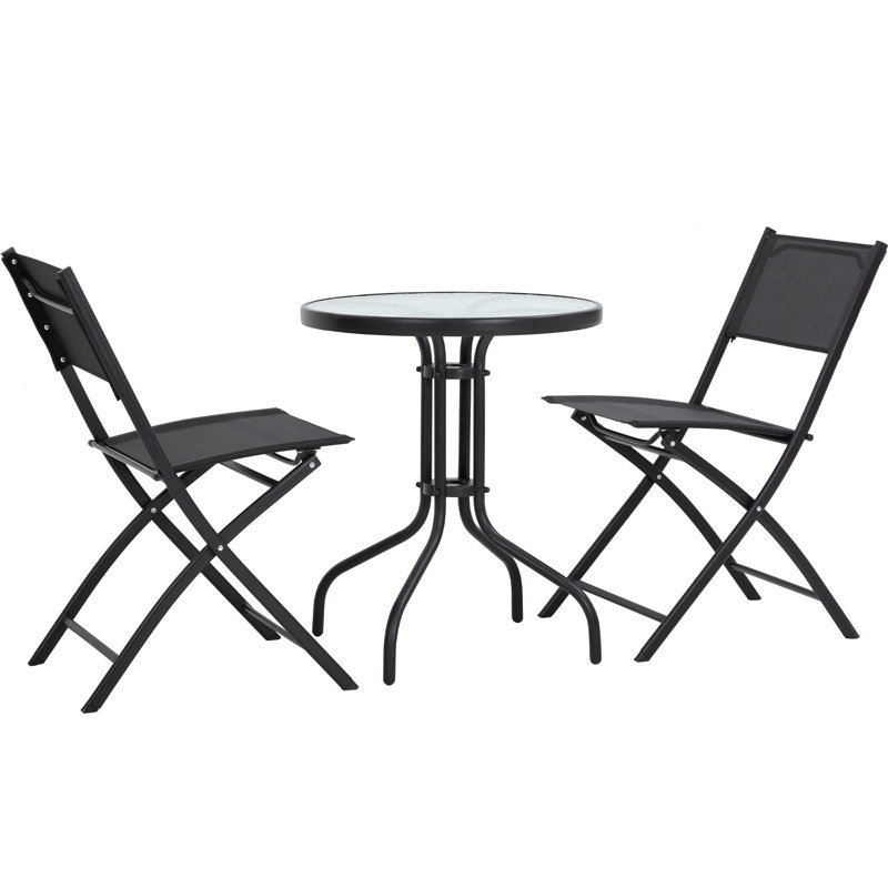 Ensemble bistro 23,4 po Jevaun, Noir