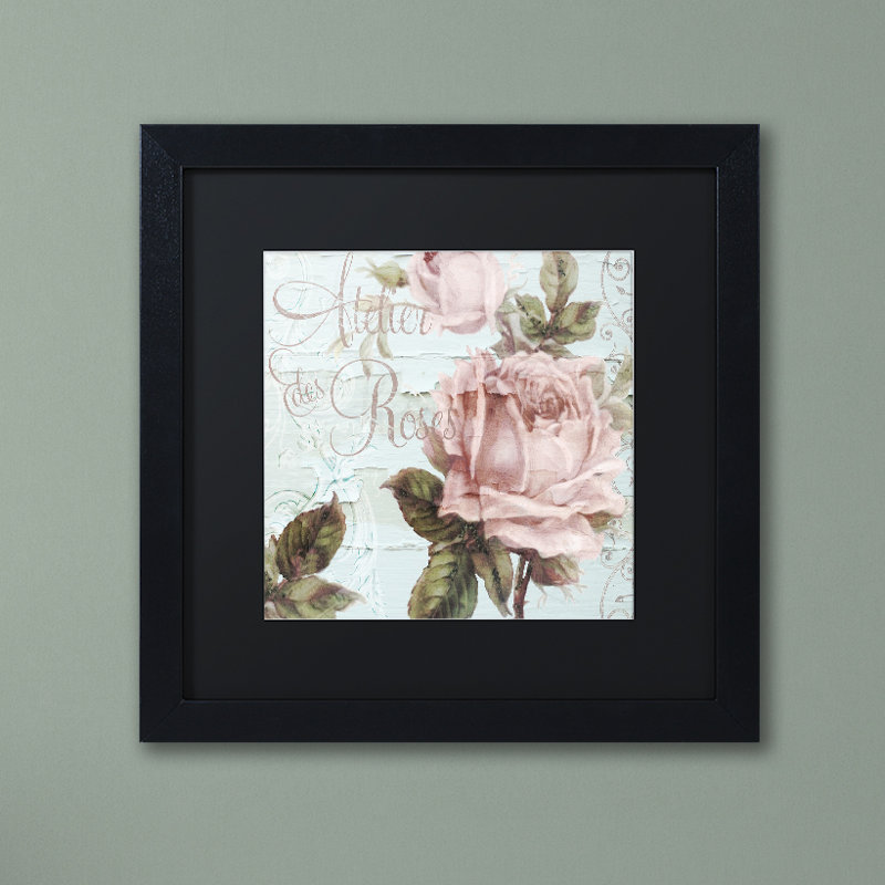 Jadaya «Atelier De Roses» par Color Bakery, impression sur toile encadrée, H 11 po x l 14 po x P 0,5 po, Cadre noir, Noir