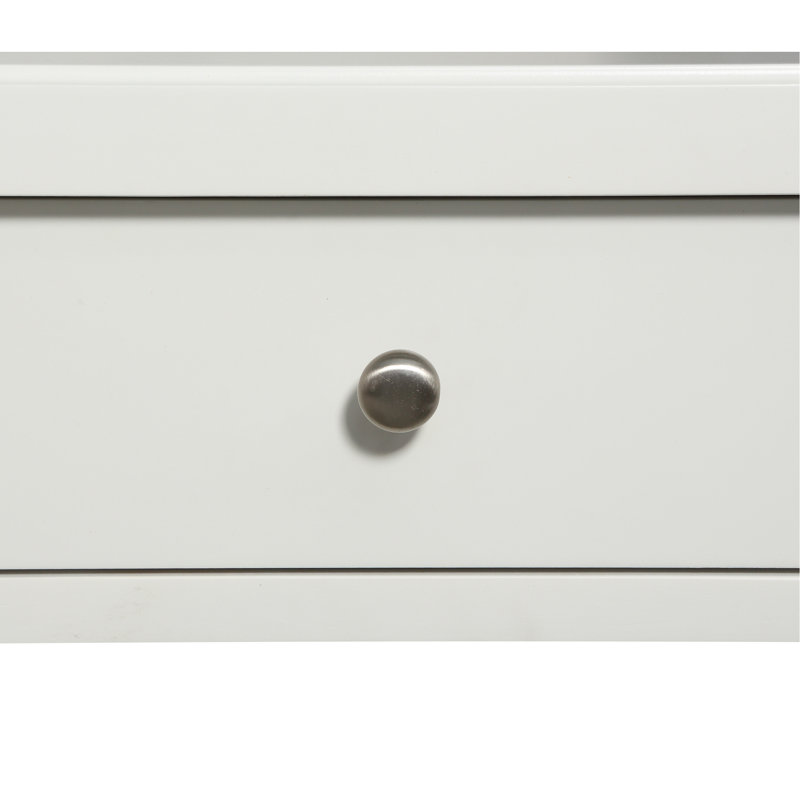 Table de chevet Midnight Elegance, Blanc / Blanc