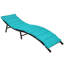 2 pièces chaise de patio pliante turquoise