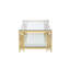 Woker Furniture  48" Wide Rectangular Coffee Table With Glass Top