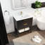 Meuble-lavabo 30 po avec lavabo et 2 tiroirs à fermeture douce, poignée dorée, meuble-lavabo