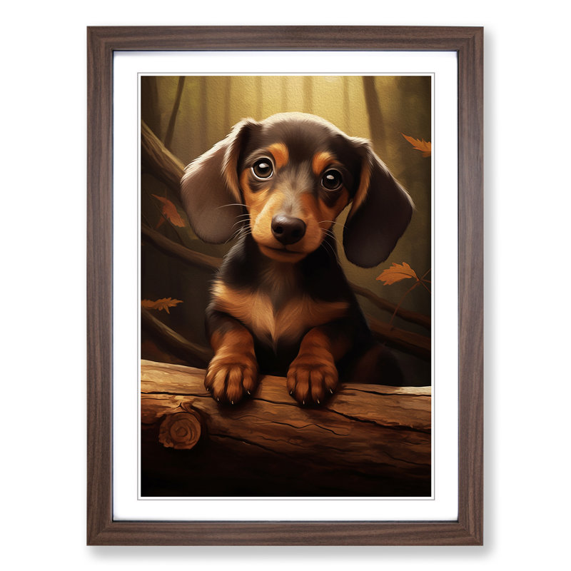 Single Picture Frame Wall Art, 46cm H x 34cm W, Walnut Framed