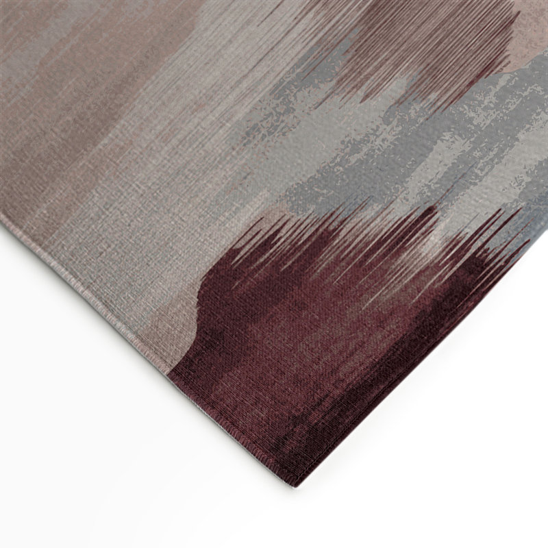 Watercolor Gray Indoor and Outdoor Area Rug, Rectangle 5' x 7'