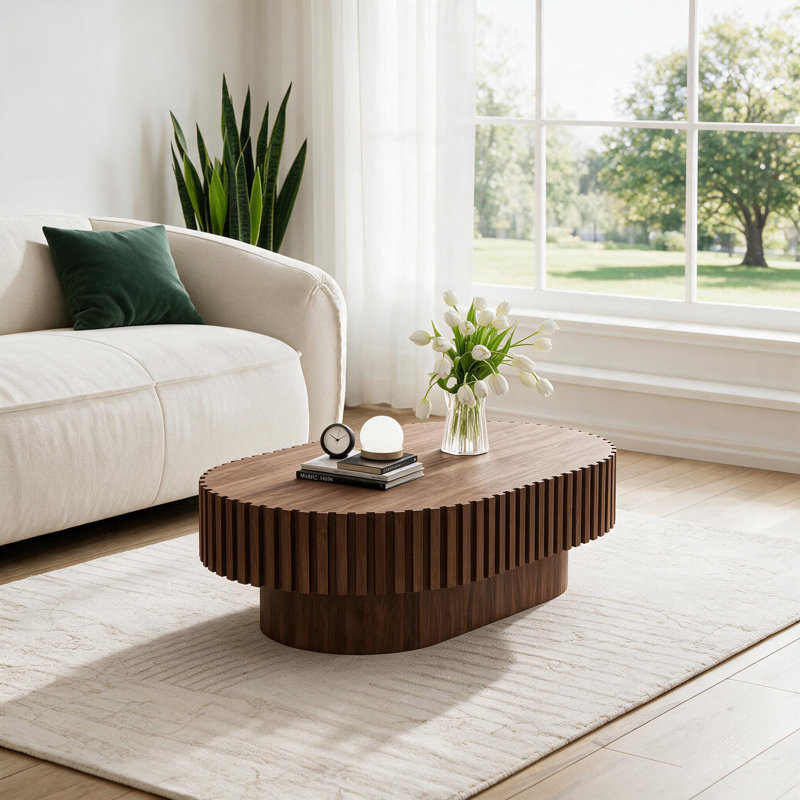 Table basse ovale
