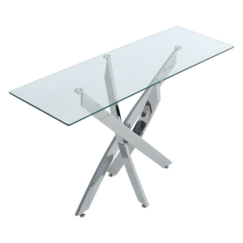Scheinuk 120cm Glass Top Console Table