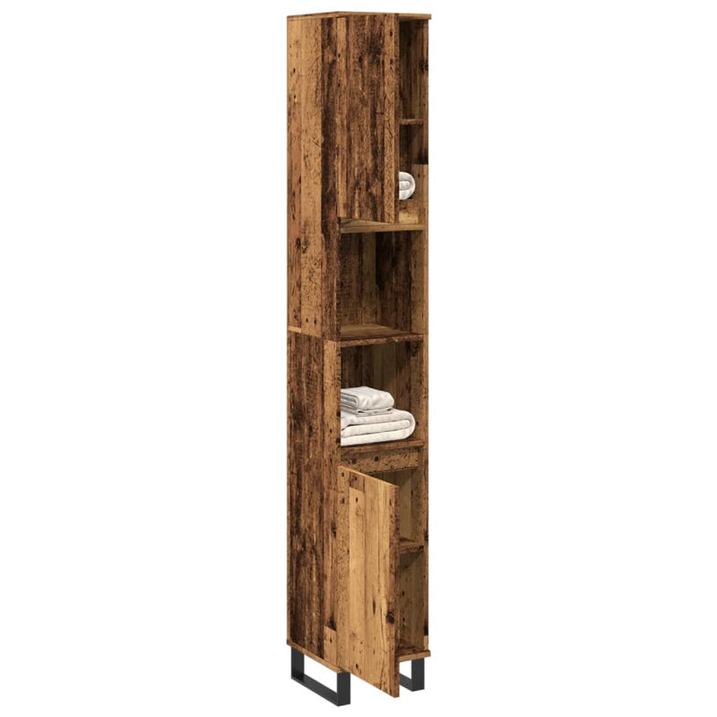 Freestanding Bathroom Cabinet, Old Wood