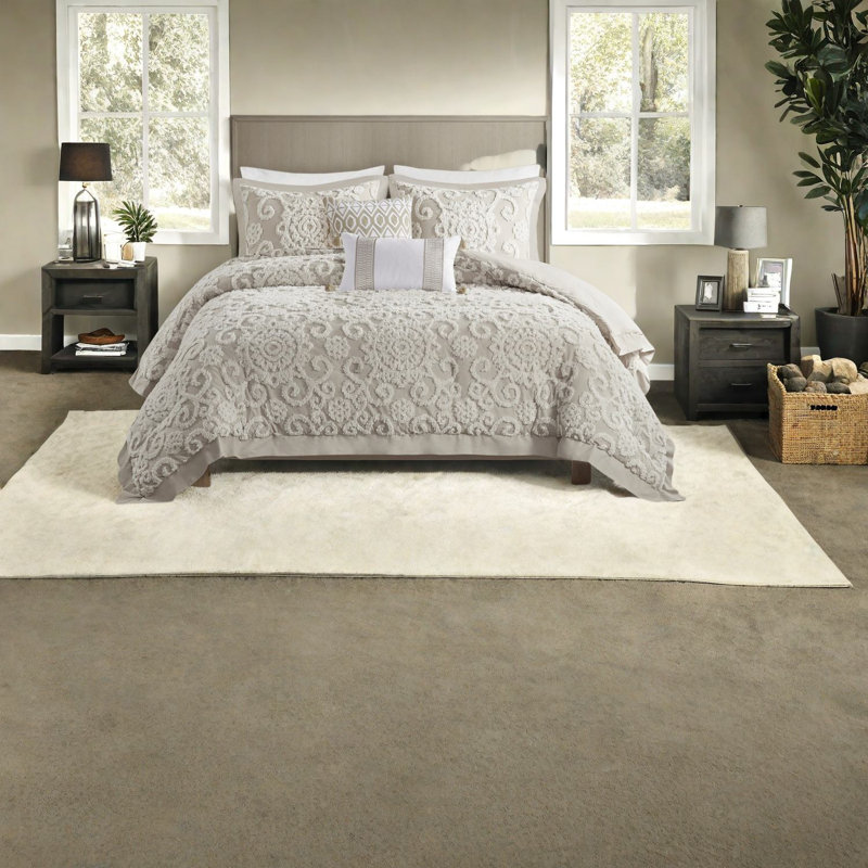 Premium Cotton Bedding Set King, Comfort And Style In Taupe