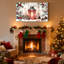 «Christmas Christmas Lantern», neige, pommes de pin, ensemble de 3 impressions sur toile, baies de houx-49583481