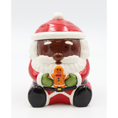 Figurine de boîte de bonbons afro-américains Santa