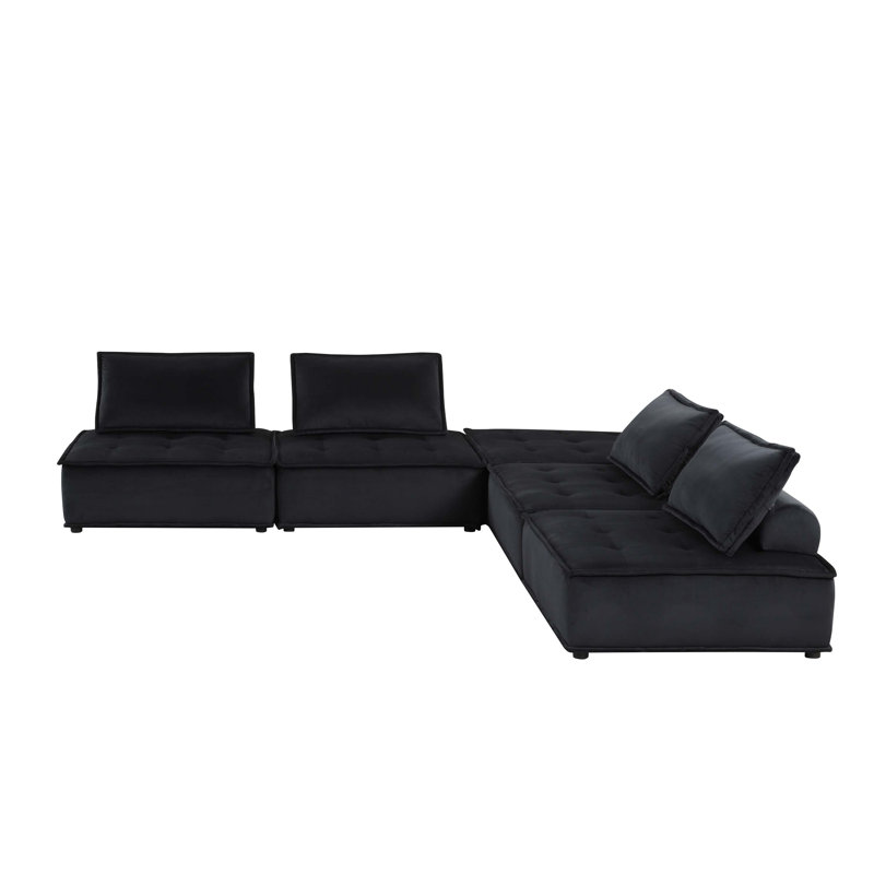 Repose-pieds canapé modulaire 5 pièces Gouvernour, H 29 po x l 120 po x P 120 po