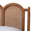 Lit plateforme en bois de noyer de taille moyenne avec rotin tissé Baxton Studio Thatcher