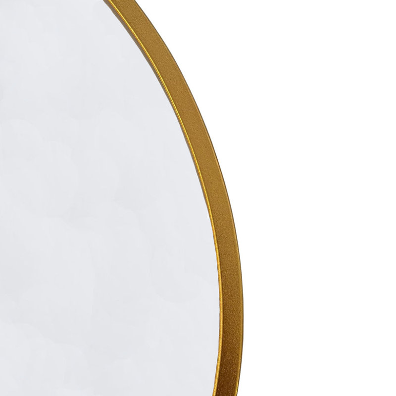 Miroir mural rond Hugo, 32 po x 32 po, Doré