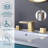 Solid Brass Two Handle Waterfall Widespread Bathroom Sink Faucet with Drain Assembly -65110561-98728859