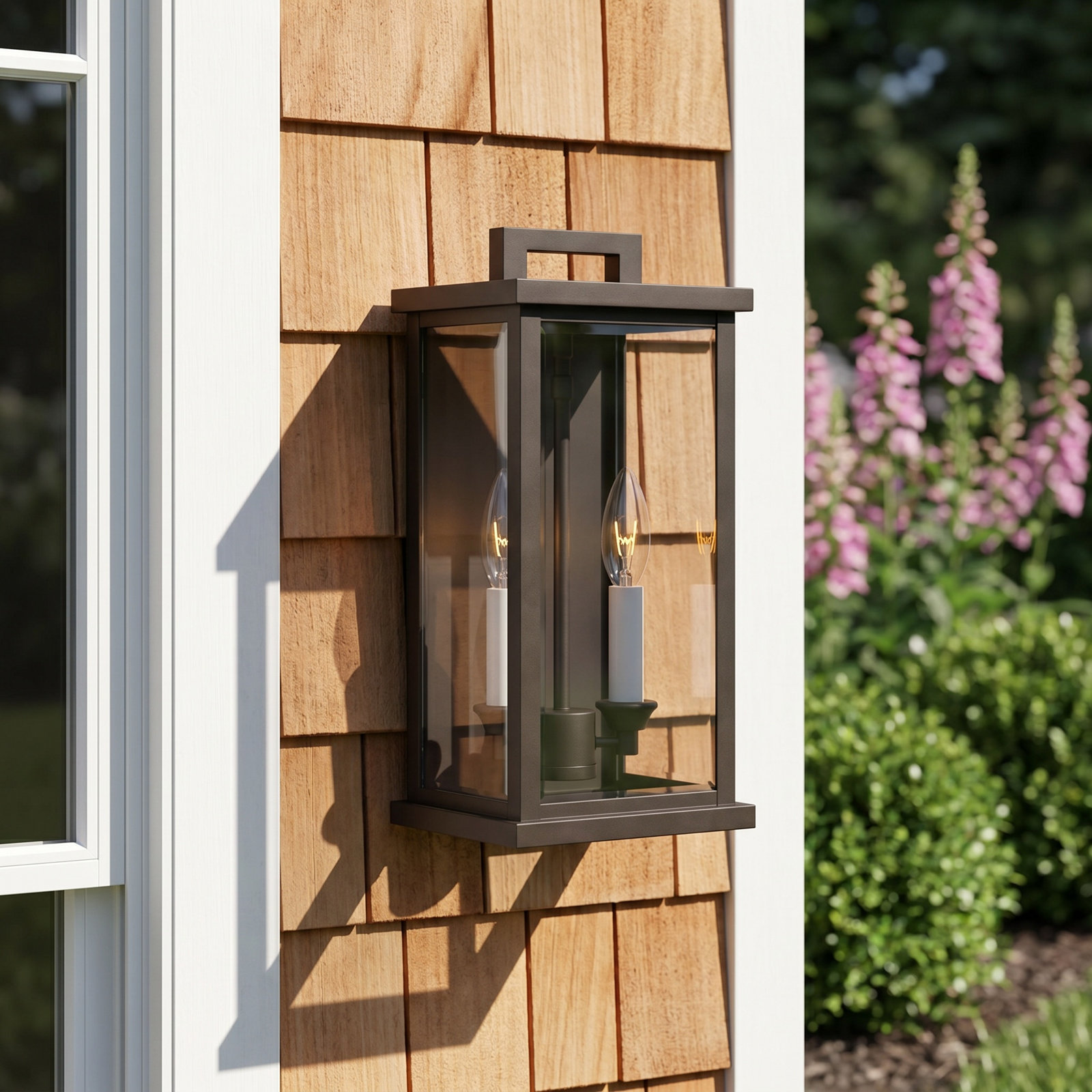 Nouri 2 Light Outdoor Wall Light, 14.25" H x 7.75" W x 8.25" D