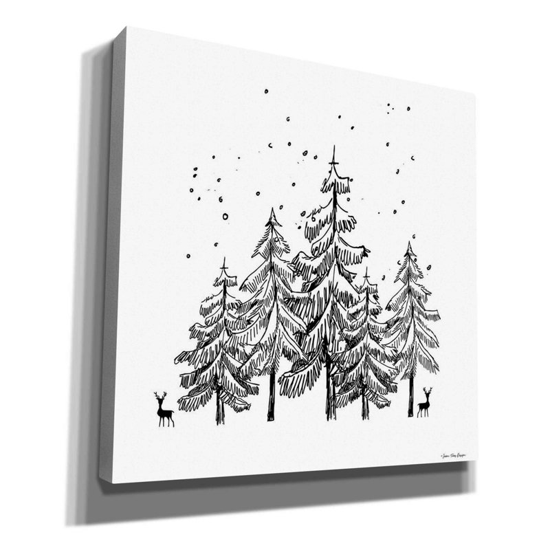 «Winter Time» par Seven Trees Design - reproduction de dessin sur toile tendue, H 18 po x l 18 po x 1,5 po