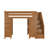 Identas Twin 8 Drawer Solid Wood Loft Bed With Bookcase-125420977